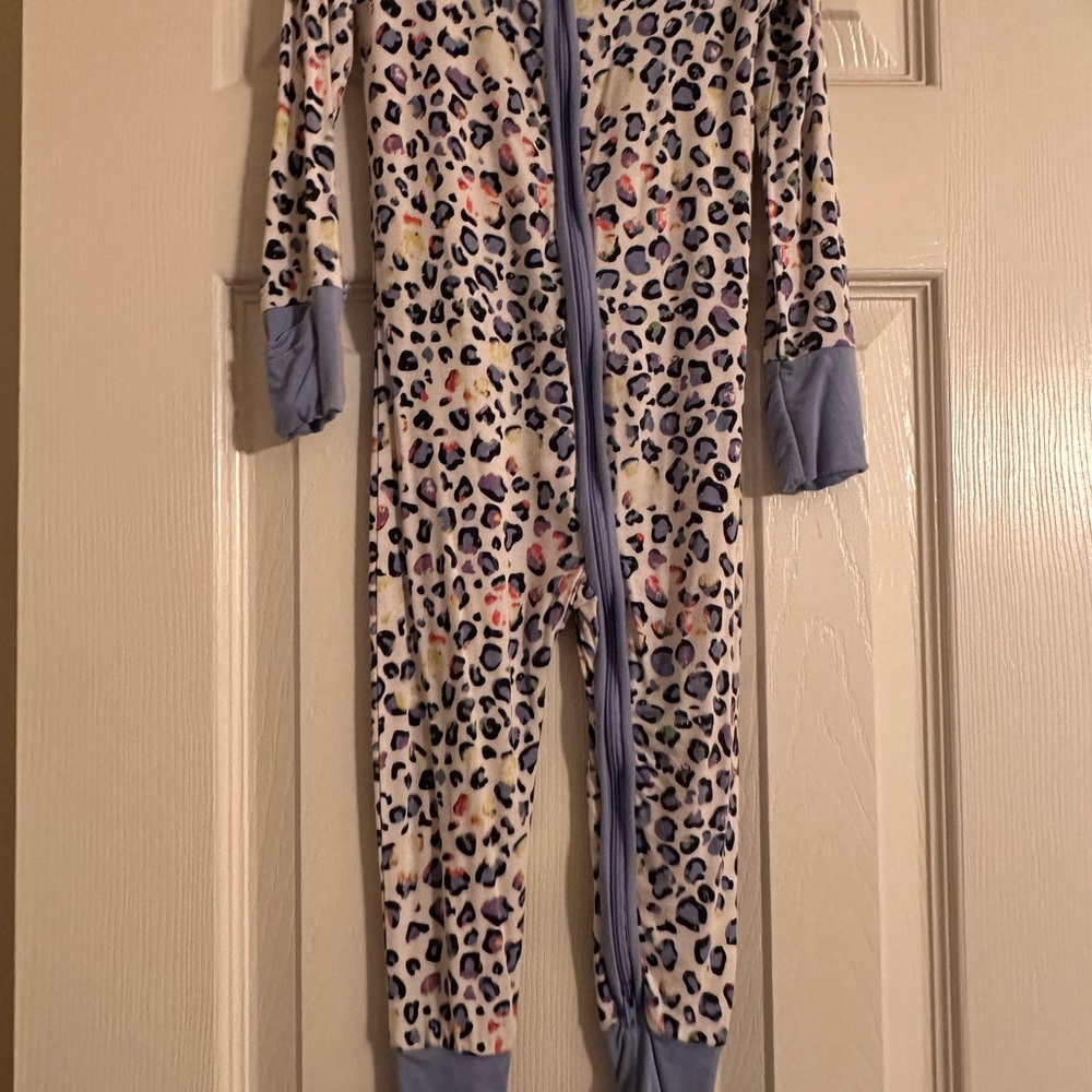 Little Sleepies Sleeper Animal Print Footie with Blue Accents